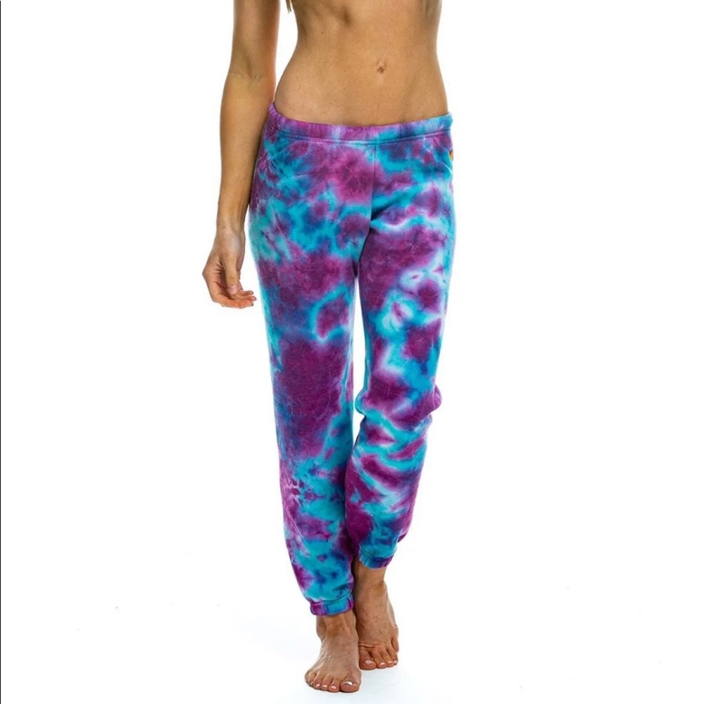NWT Aviator Nation tie dye sweatpants Medium